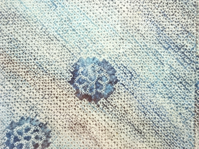  アンティーク　きぬたや謹製　本総絞り　菊模様暈し絵羽織